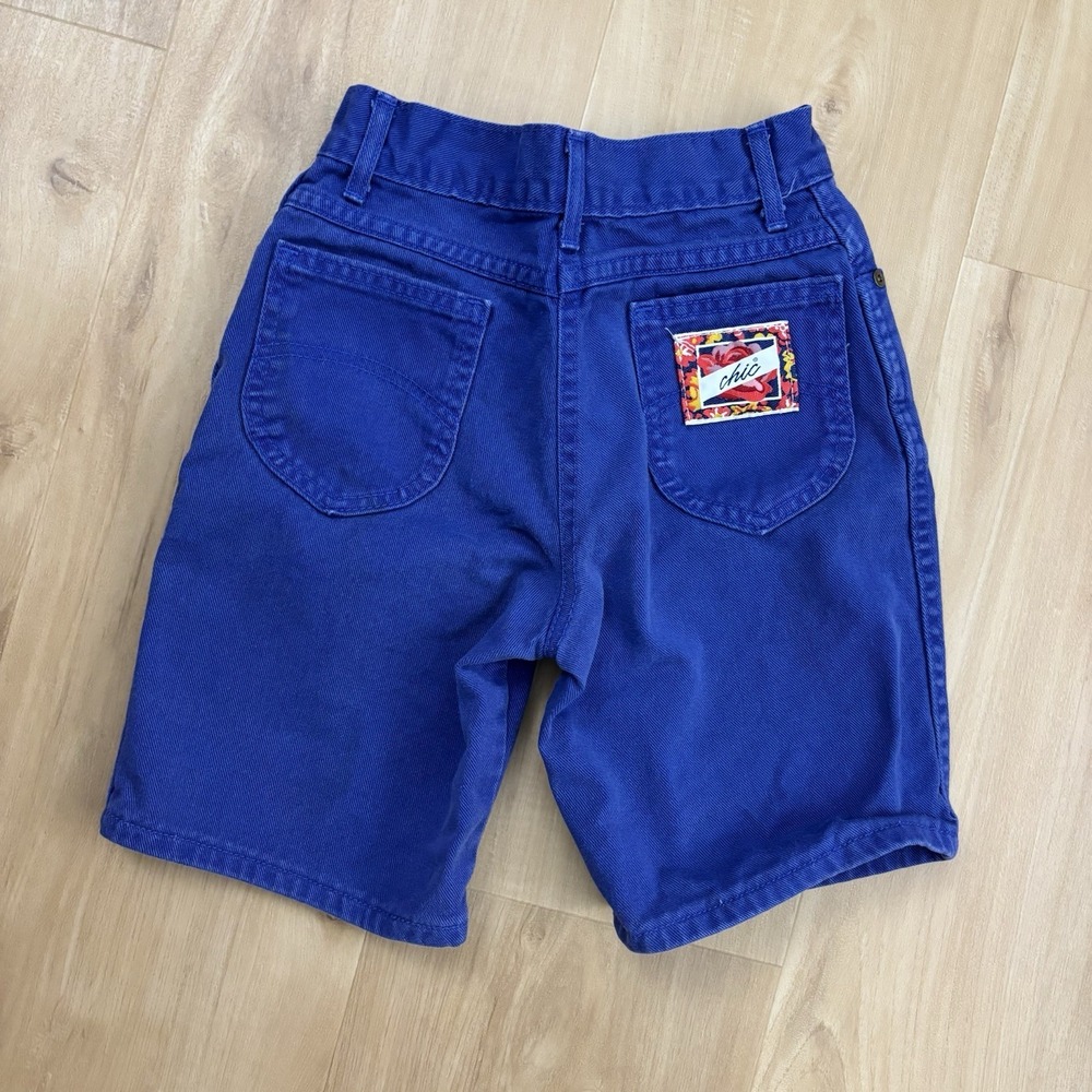 Chic‎ Kids Purple Denim Shorts Girls Size 10 90s VTG Bermuda